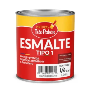 Pintura Negro Mate Esmalte 1/4Gl