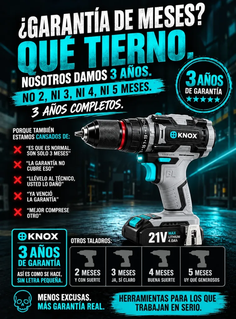 Taladros KNOX con 3 años de garantía en Ferretería ABG