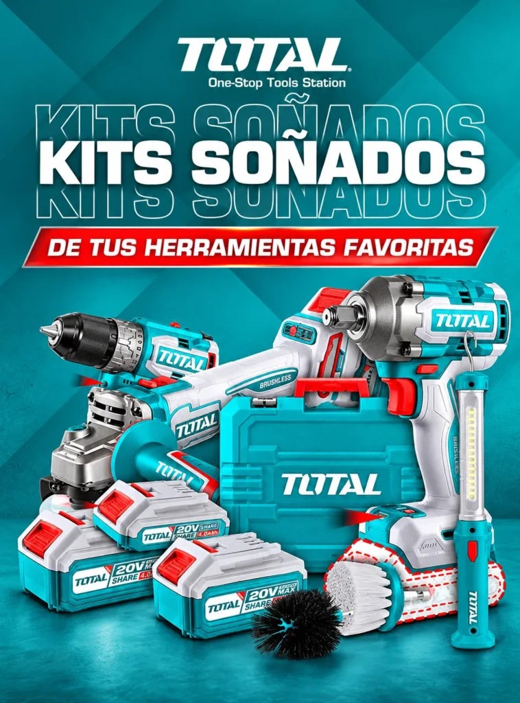 Kits soñados de herramientas TOTAL en Ferretería ABG