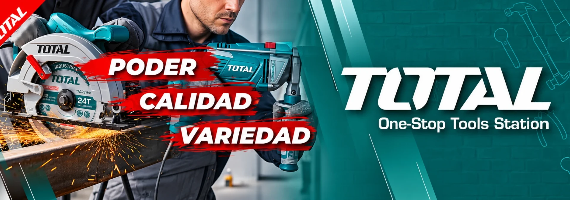 Herramientas TOTAL: poder, calidad y variedad en Ferretería ABG